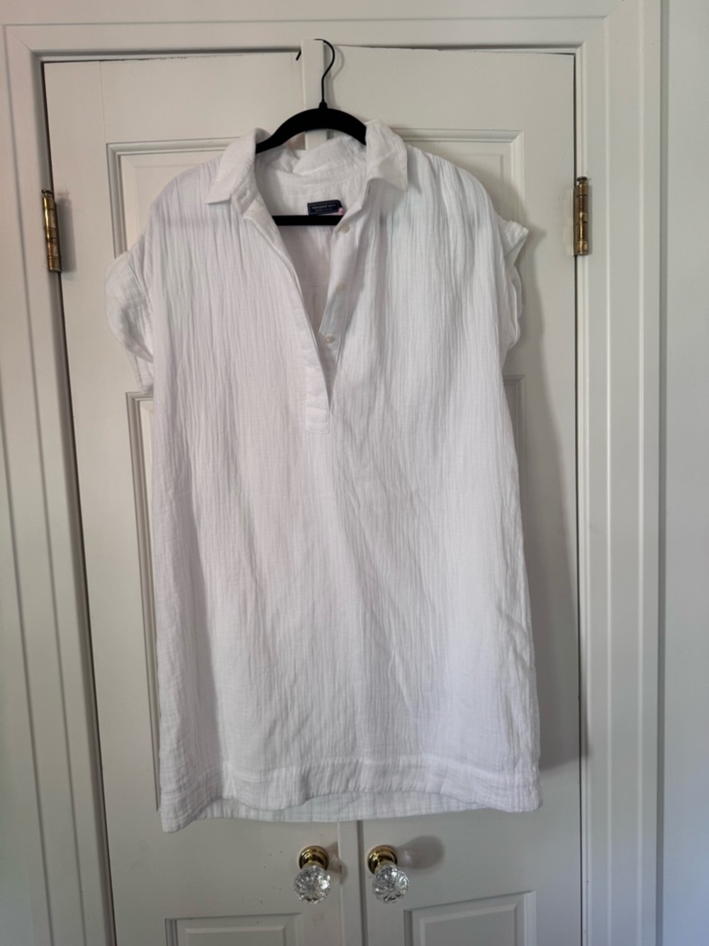 Vineyard Vines White Short-Sleeve swim coverup